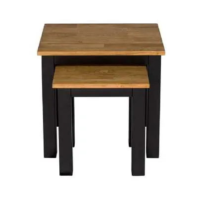 Copenhagen Nest Of Tables Black Frame oiled Wood