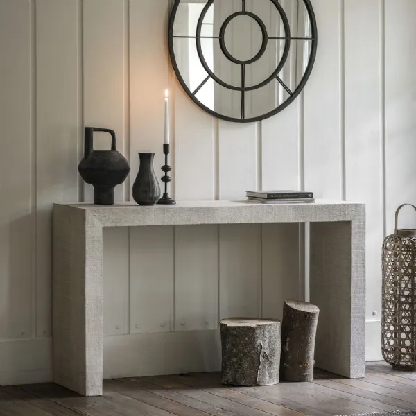 Rustic White Wash Mango Wood Console Hall Table