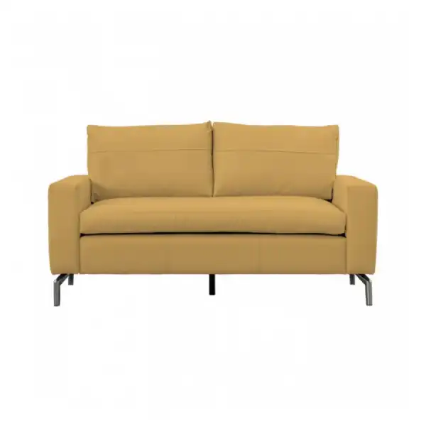 Modern Style Sabino Harvest Faux Leather Upholstered Living Room 2 Seater Sofa 86x155cm