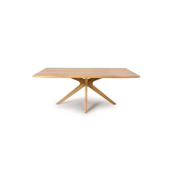 Oak Rectangular 160cm Dining Table Wooden Spider Legs