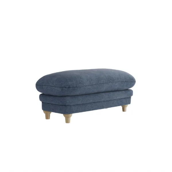 Plumpton Footstool Denim Blue