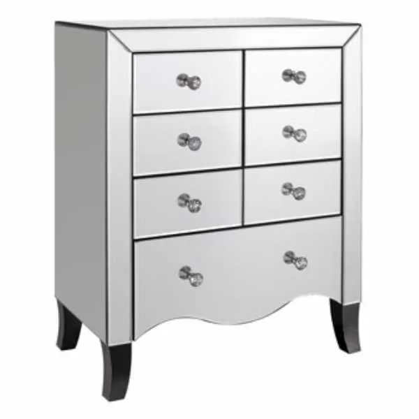 Valentina 7 Drawer Mirrored Chest