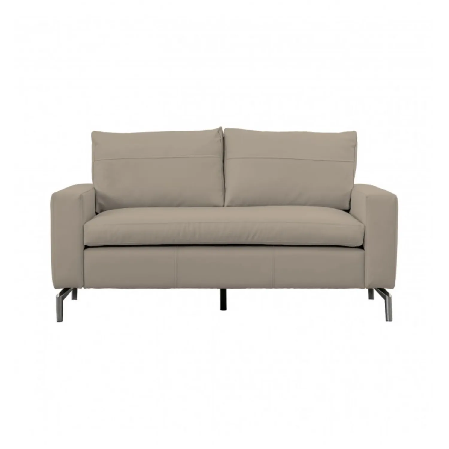 Modern Style Sabino Pebble Faux Leather Upholstered 2 Seater Sofa 86x155cm