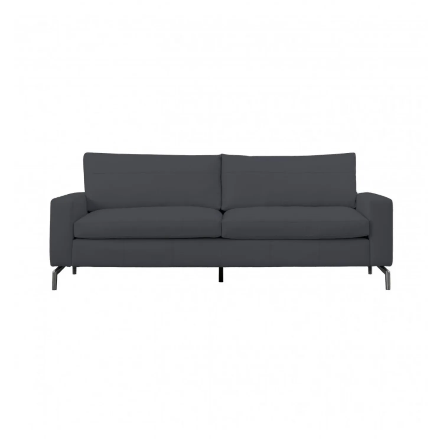 Modern Style Sabino Jet Faux Leather Upholstered Living Room 3 Seater Sofa 86x218cm
