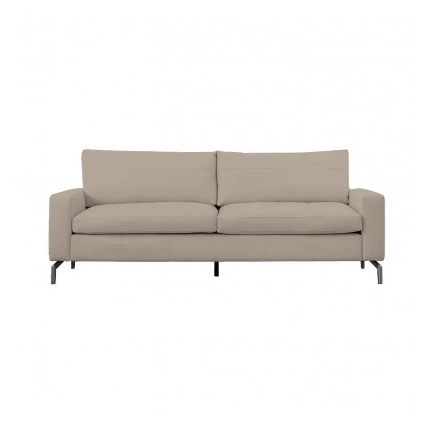 Modern Style Sabino Pebble Faux Leather Upholstered 3 Seater Sofa 86x218cm
